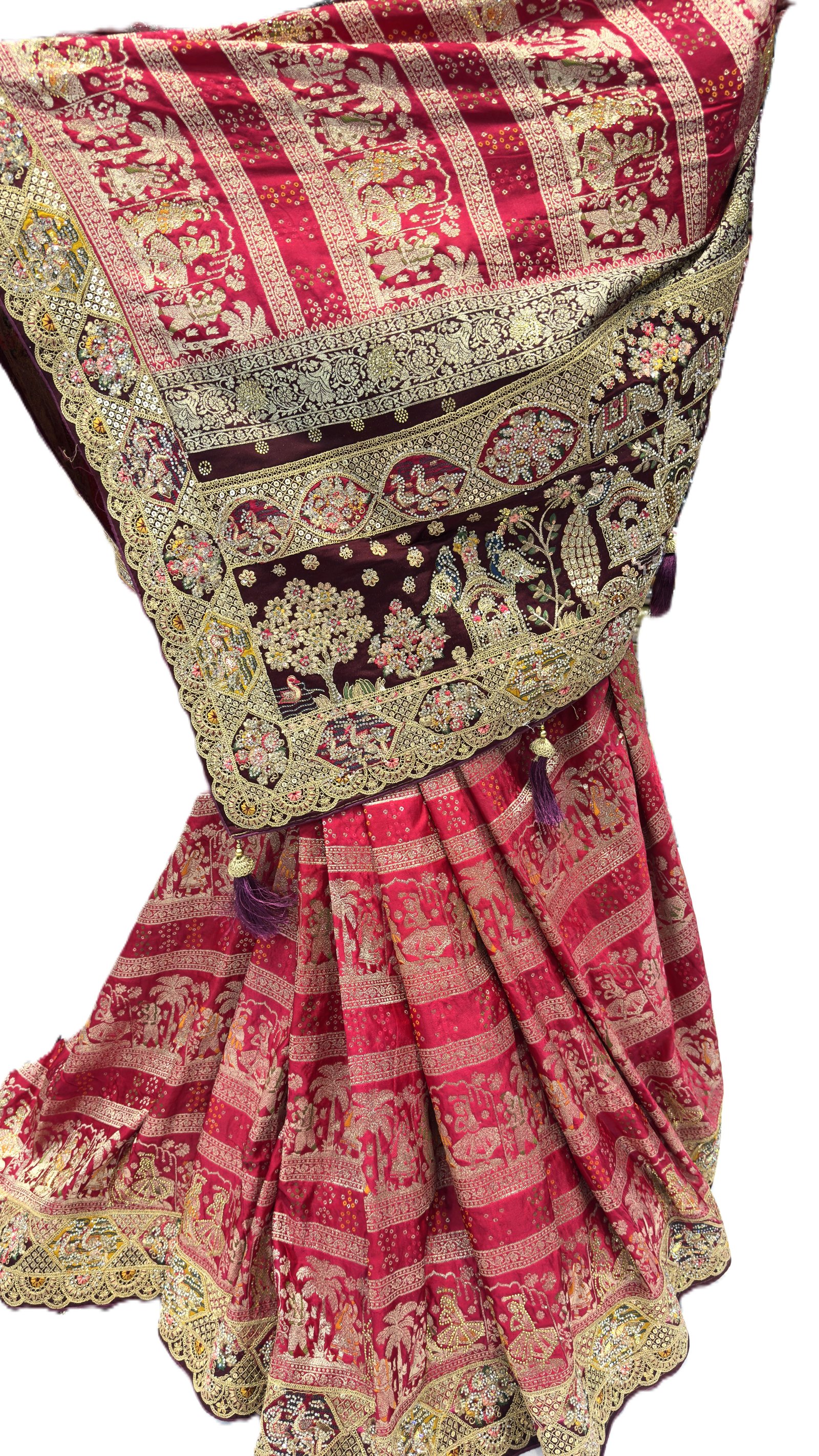 Dolla Silk Heavy Sathan Work Saree Karvachauth Special